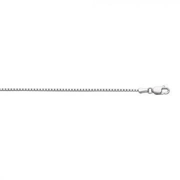 10K White Gold (1.2mm) Octogonal Box Chain, 20"